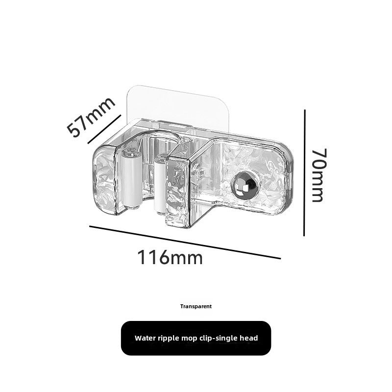 Yimijia Punch-Free Bathroom Mop Hook Holder Wall Mounted Storage Rack Mop Clip Organizer|Home Storage & Organization