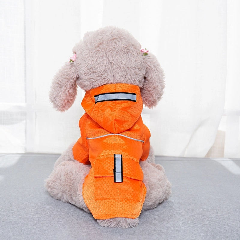 Pet Raincoat with Reflective Strips for Cats and Small Dogs Lightweight Waterproof Jacket|Pet Clothing & Accessories