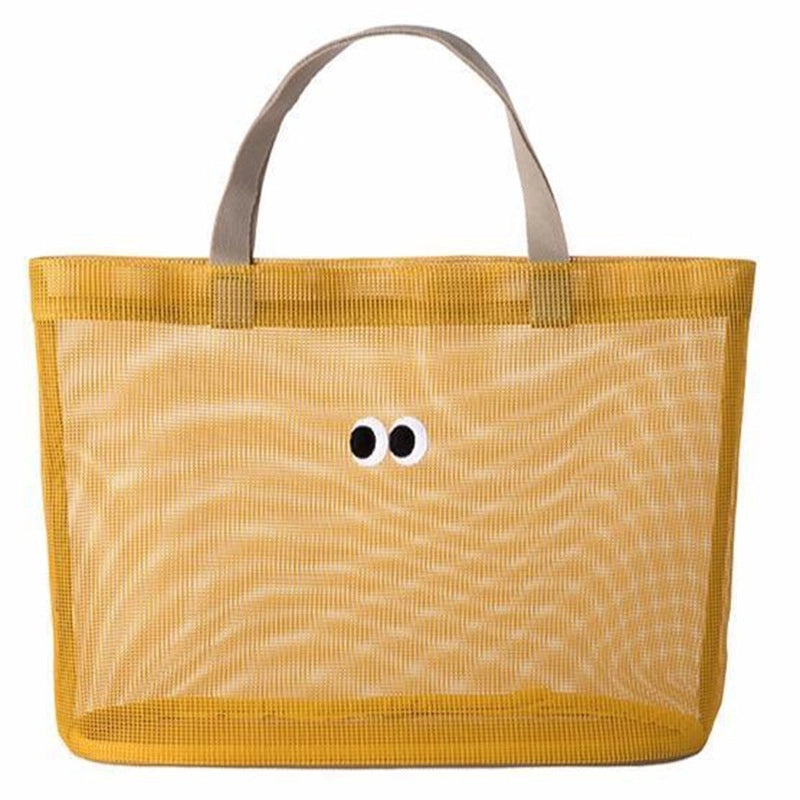 Large Mesh Handbag Waterproof Beach Bag Multifunctional Travel Shopping Storage Bag|Handbags & Travel Accessories