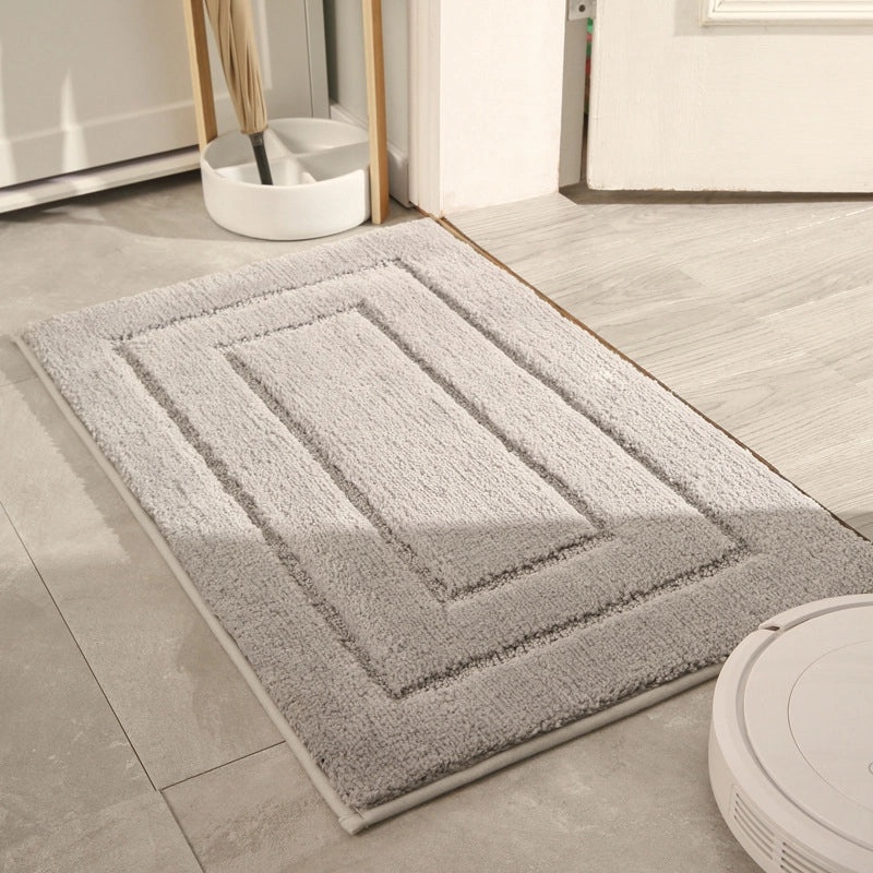 Casual Solid Color Polyester Bath Mat for Bathroom|Bath Mats & Rugs