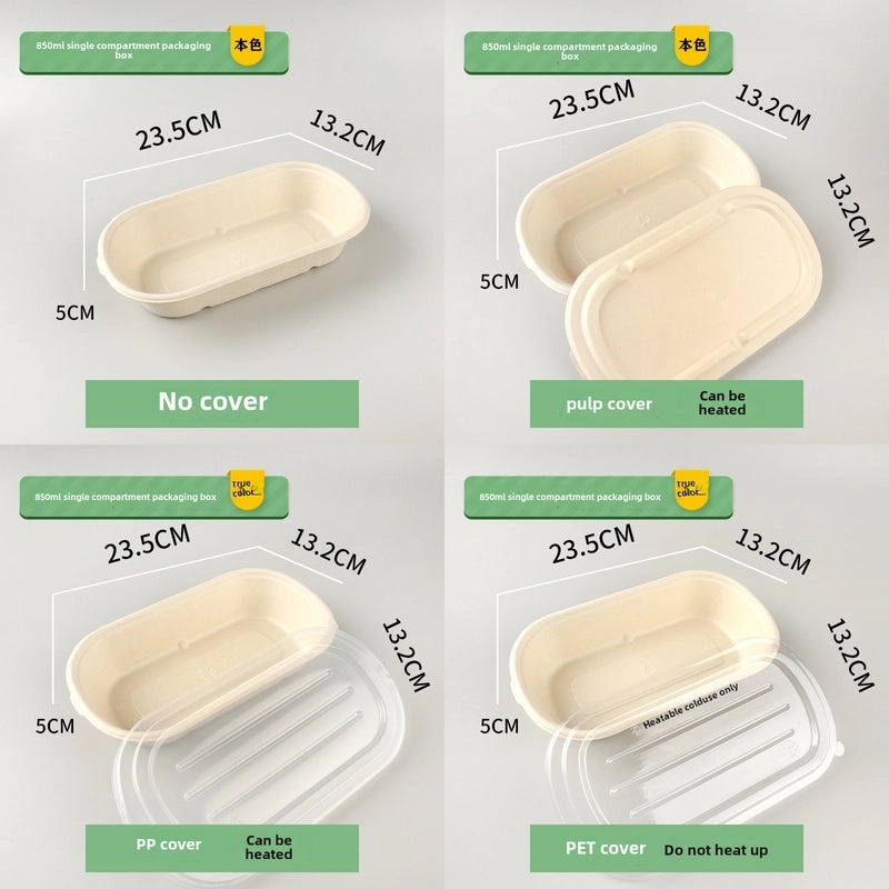 Eco-friendly Disposable Pulp Lunch Box for Takeout | Food Containers & Packaging