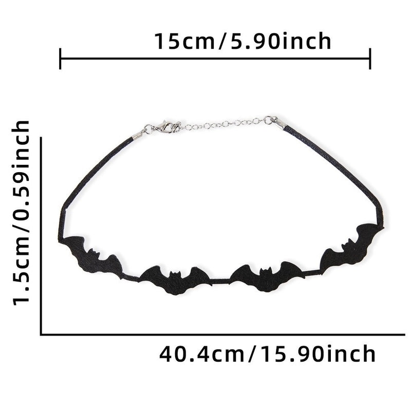 Halloween Spider Bat Skull Necklace Felt Pendant Funny Cool Party Accessory|Jewelry & Accessories