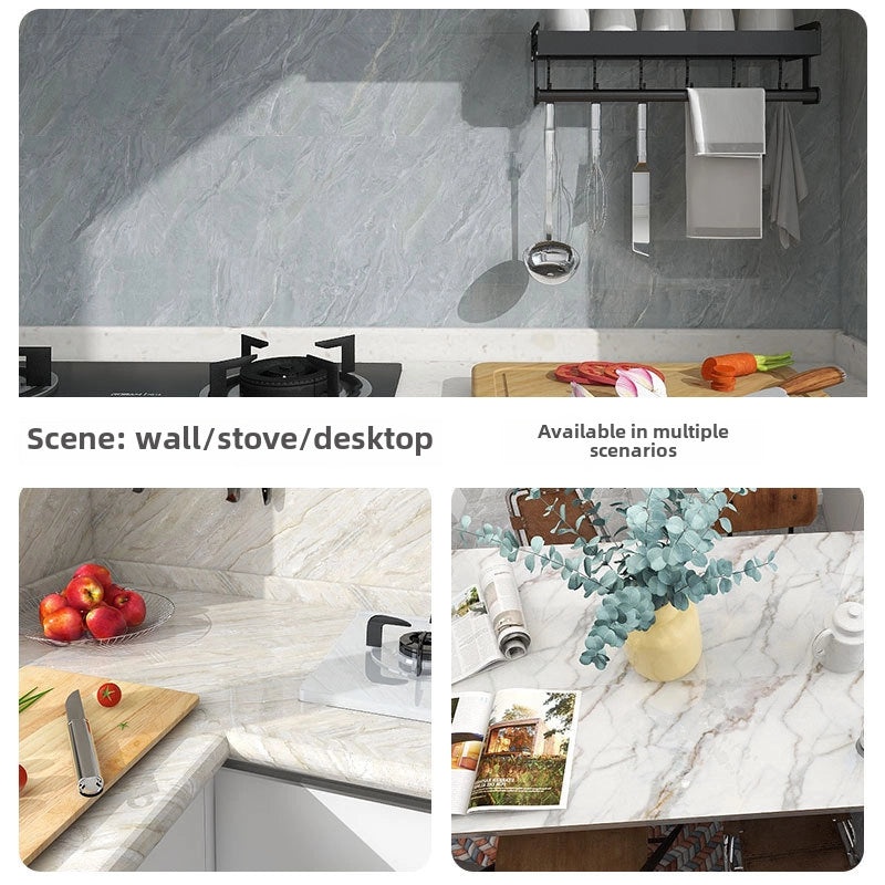 Waterproof Oil-Proof Kitchen Wall Stickers High Temperature Resistant Self-Adhesive Decorative Wallpaper|Home Decor Wall Stickers