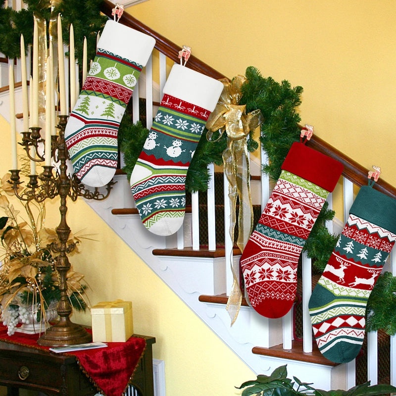 Minimalist Christmas Socks Hanging Ornaments | Holiday Decorations