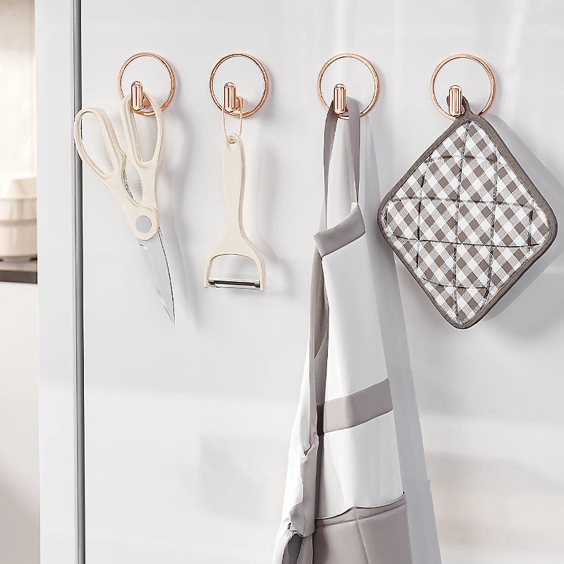 Yimijia Adhesive Seamless Wall Hook for Kitchen Bathroom Key Clothes Hanging|Home Organization & Storage