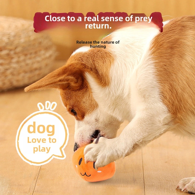 Plush Dog Toy with Sound and Smell, American Burger & Cheese Design, Interactive Pet Food Play Bag | Pet Toys