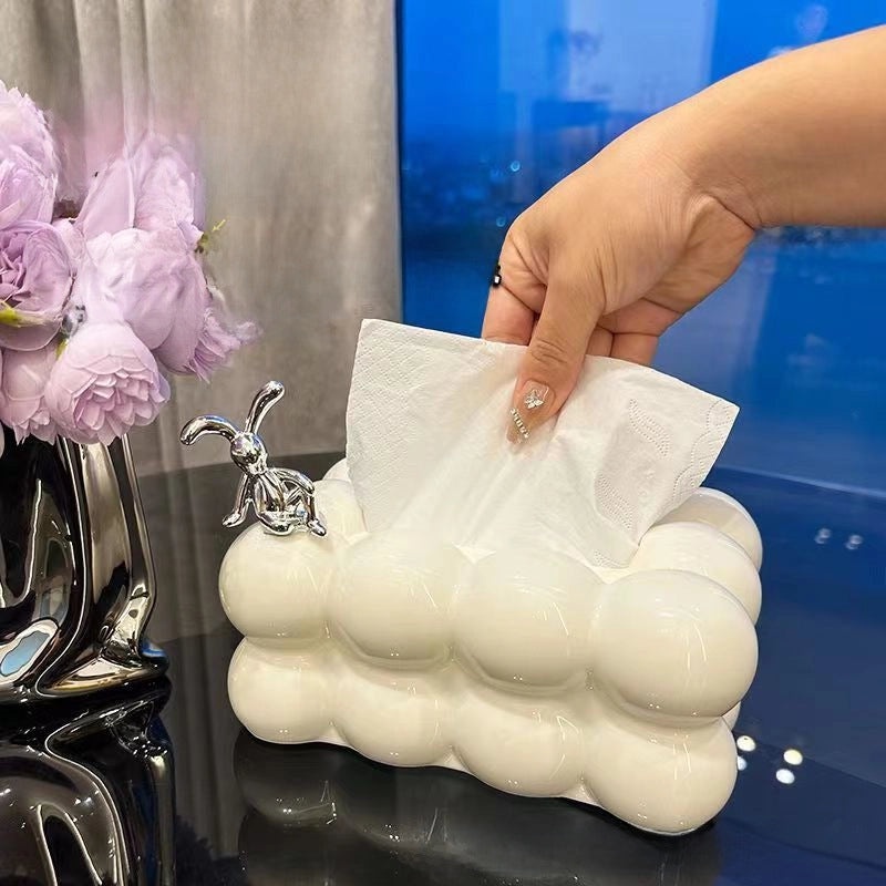 Cute Cotton Candy Design Tissue Box for Living Room Coffee Table | Home Decor & Tissue Holders