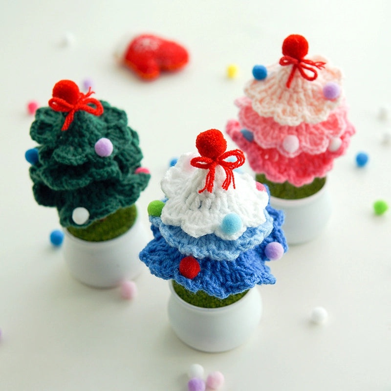 Nordic Christmas Tree Yarn Decoration Cute Modern Festival Party Ornament|Home Decor