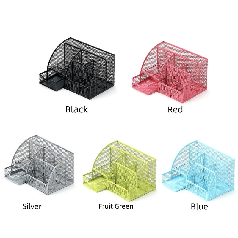 Creative Metal Pen Holder Hollow Desktop Organizer Stationery Storage Box | Office Supplies