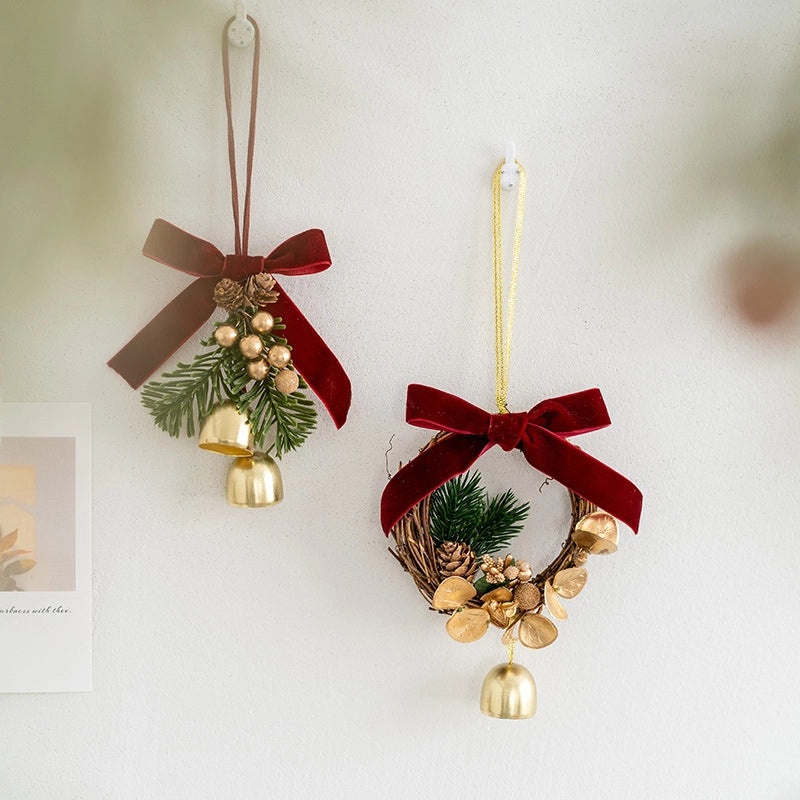 Korean Style Christmas Bell Hanging Ornaments Iron Holiday Party Home Decorations|Home Decor Ornaments