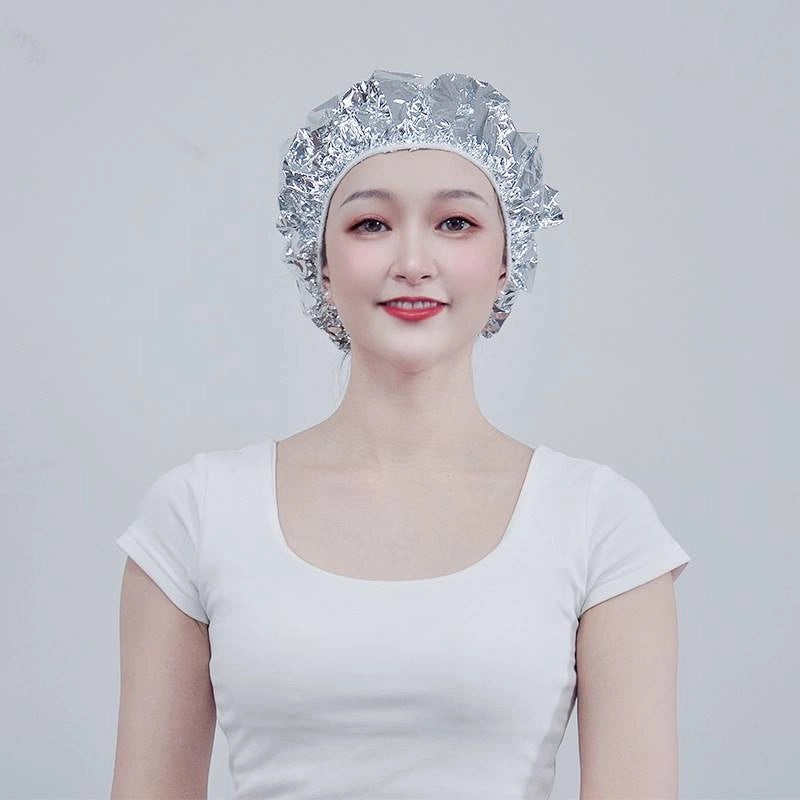 Disposable Women's Hair Cap Aluminum Foil Waterproof Shower Cap Oil-proof Thin Hair Treatment Film|Hair Accessories