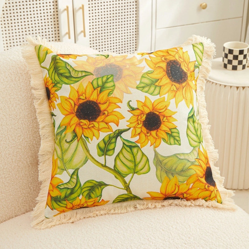 Minimalist Sunflower Throw Pillow with PP Cotton Filling for Casual Elegant Home Decor|Home Decor Pillows