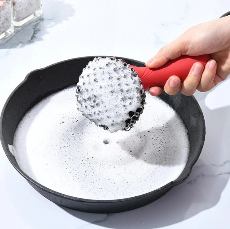 Solid Color 316 Stainless Steel Silica Gel Cleaning Brush for Household & Cleaning Supplies|Household Cleaning Tools
