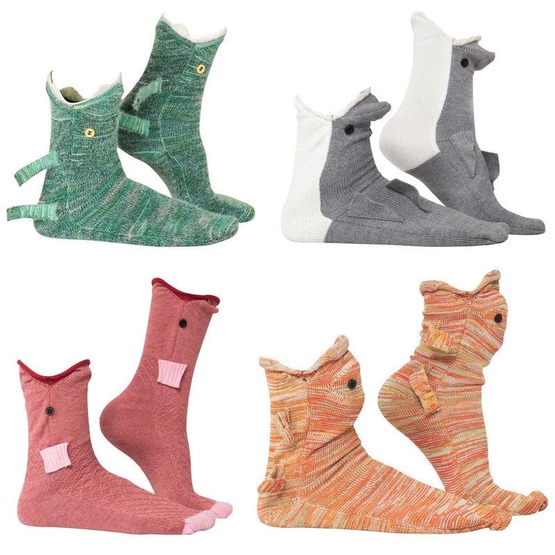 Explosive Knit Crocodile & Shark Pattern Floor Socks Cozy Christmas Warm Socks|Socks & Hosiery
