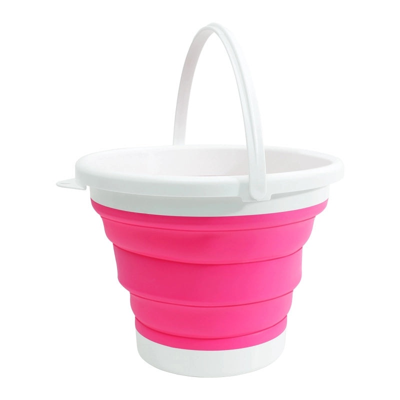 Foldable Solid Color Plastic Bucket for Bathing|Home & Bath Accessories