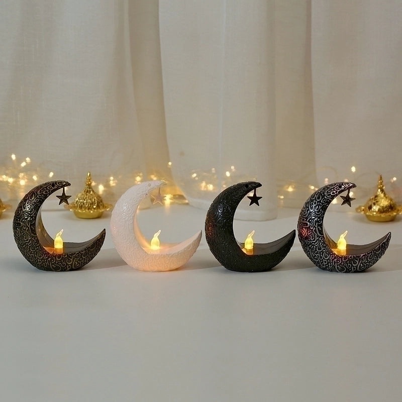 Retro Moon-Shaped Plastic Night Lights for Party | Home Decor & Lighting