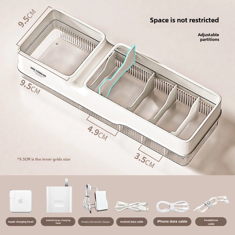 Charging Cable Organizer Box | Electronics Accessories Storage