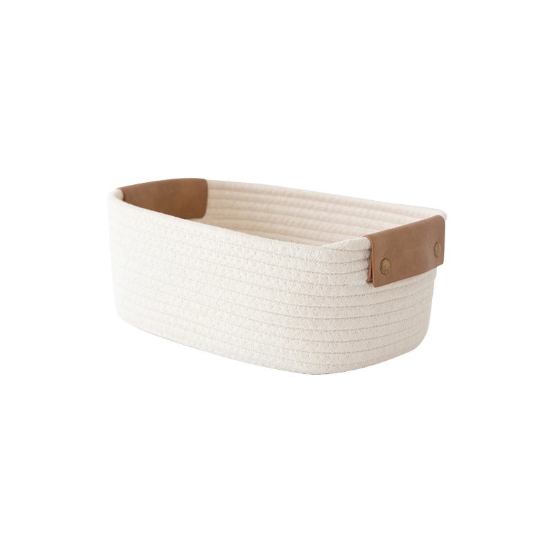 Large Cotton Rope Storage Basket for Home Desktop Organizer | Home Storage & Organization