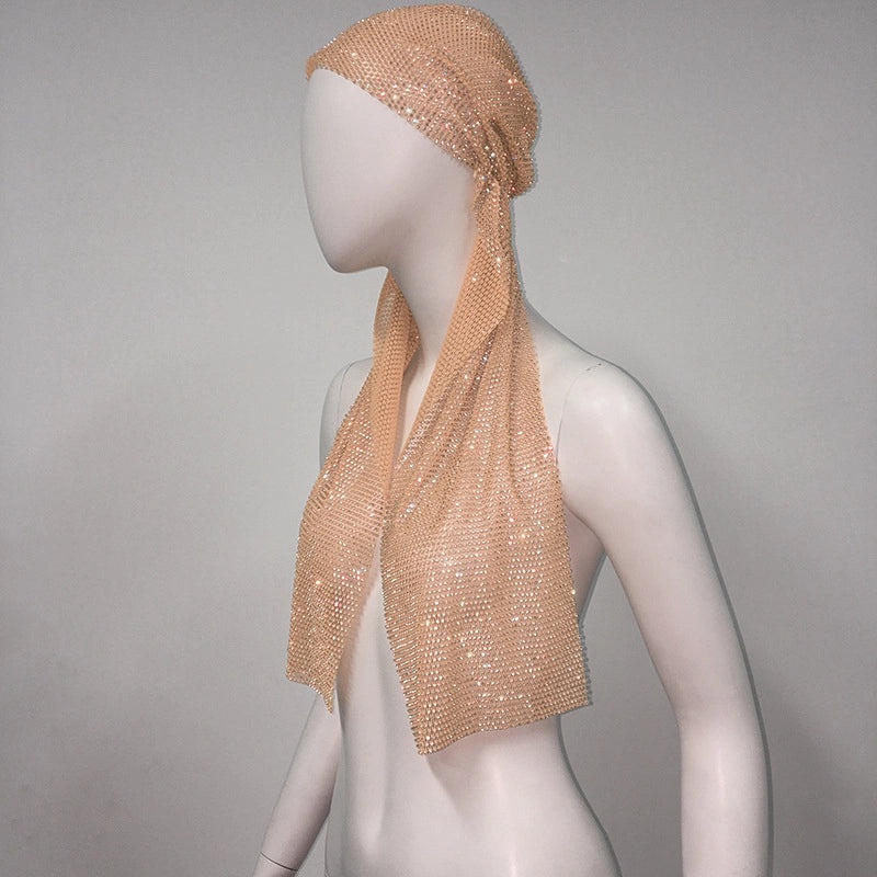 Flash Diamond Grid Elastic Hair Band Personalized Full Diamond Pirate Party Hat|Accessories & Hair Accessories