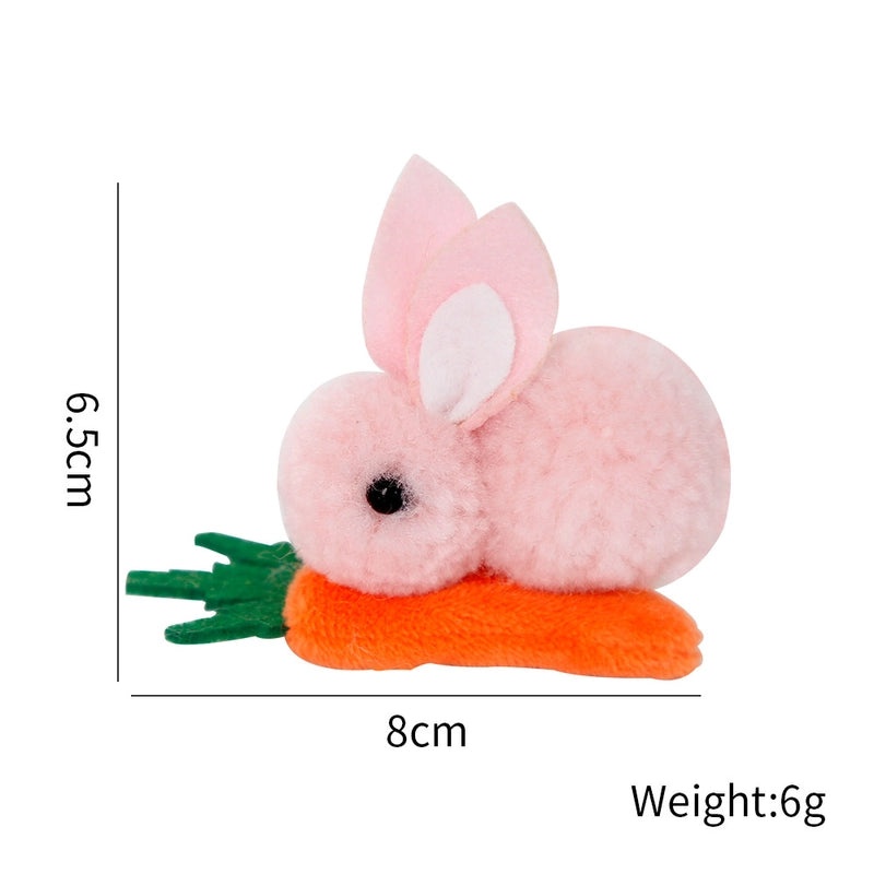 Easter Bunny Carrot Plush Hairpin Cute Festival Party Accessory 1 Piece|Party Supplies