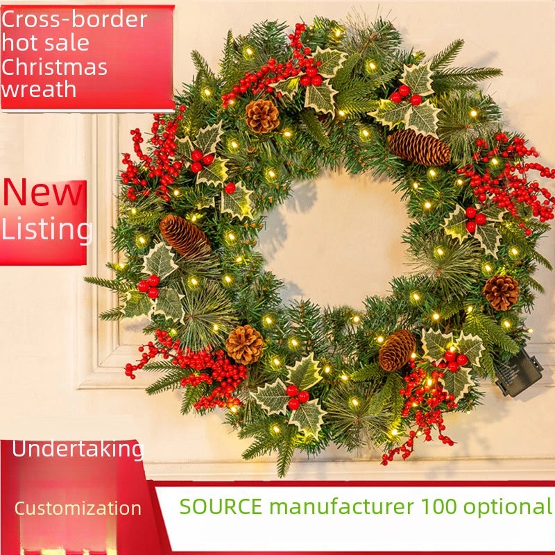 Christmas Rattan Garland 40CM 50CM 60CM Festive Holiday Decoration for Home|Christmas Decorations
