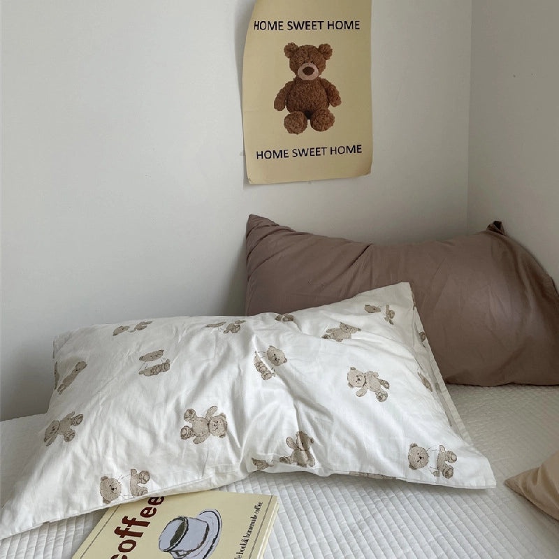 Pure Cotton Pillowcase Pair 48x74cm Soft Pillow Core Liner Cover | Home Textiles Bedding