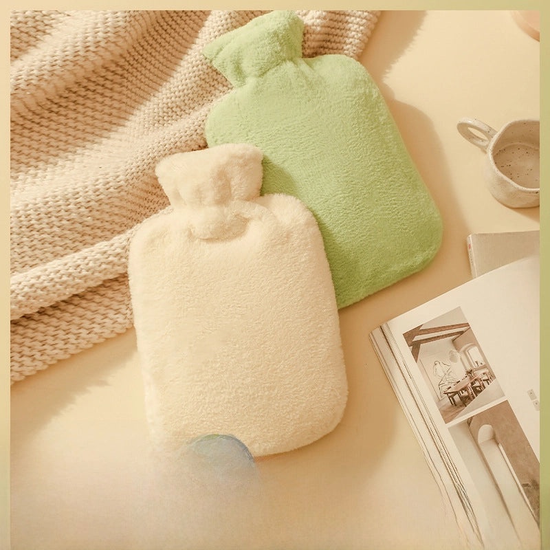 Cartoon Plush Hot Water Bag for Women, Thickened Explosion-proof Hand Warmer and Belly Hot Compress|Home & Living