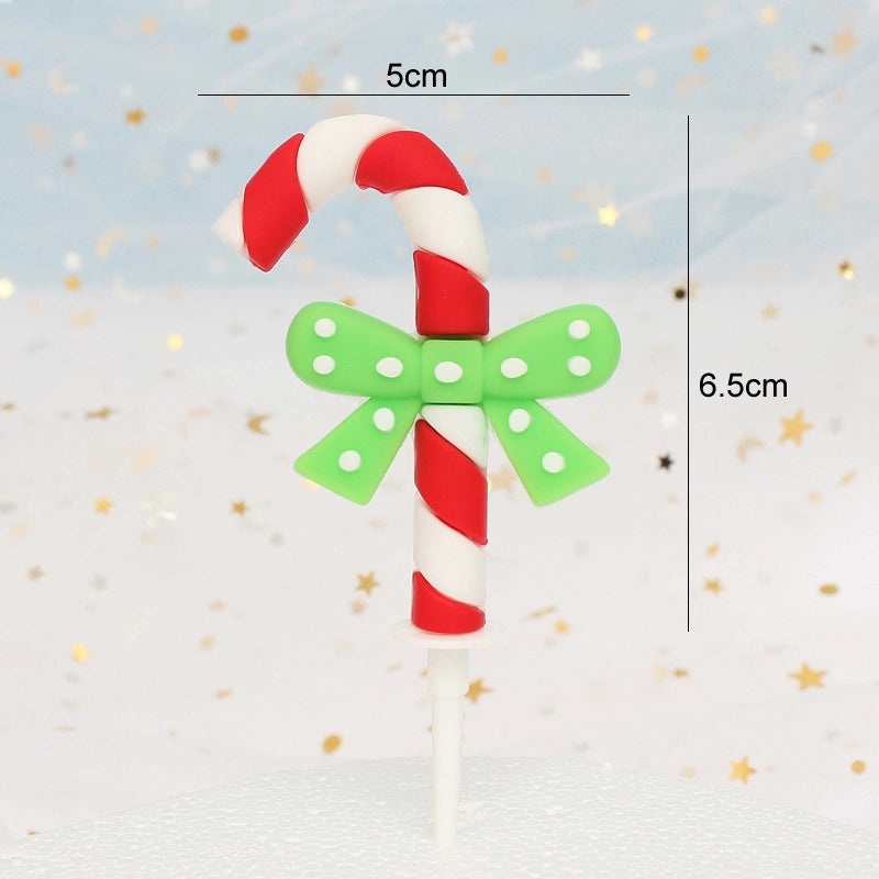 Christmas Cake Decoration Set Soft Glue Plug-in Christmas Tree Santa Snowman Reindeer Holiday Decor|Christmas Cake Decorations