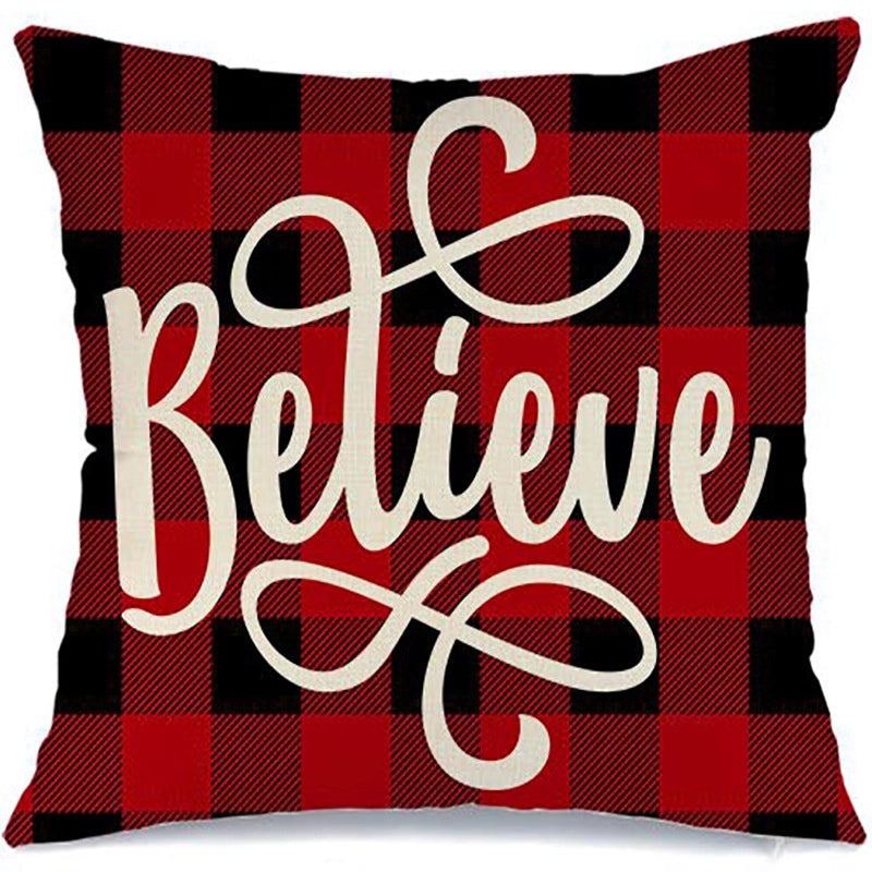 European Style Linen Christmas Pillow Cover for Sofa Cushion Cozy Home Decor|Home Decor & Accessories