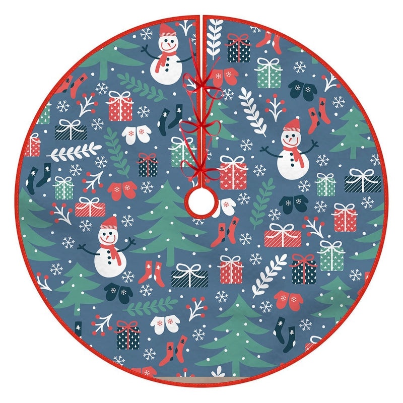 Christmas Tree Skirt Plush Soft Tree Base Cover Holiday Decoration for Mall Hotel Christmas Style 27"|Home Decor|Christmas Decorations