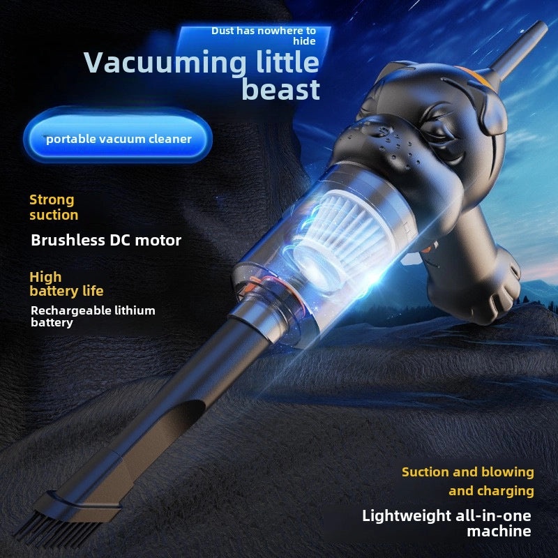 Wireless Dog Head Mini Car Vacuum Cleaner | Automotive Accessories
