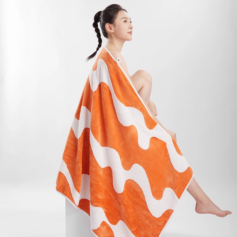Coral Fleece Large Bath Towel Antibacterial Soft Breathable Highly Absorbent Less Lint Than Cotton Gift Included|Home & Bath Textiles