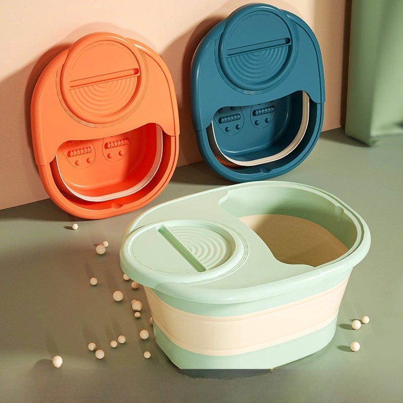 Foldable Silicone Foot Bath Bucket for Home Use | Foot Care & Massage Accessories