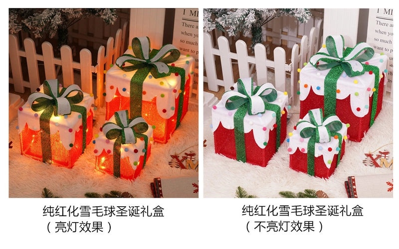 Festive Christmas Gift Box Indoor Decorative Lights for Family Gatherings|Holiday Home Decor