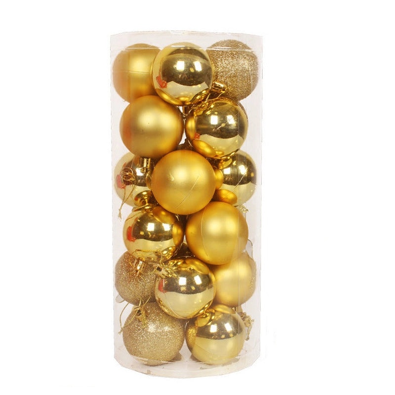 24PCS Christmas Hanging Ornaments Set 3-8cm Shiny Ball Decorations for Tree 2024|Christmas Ornaments