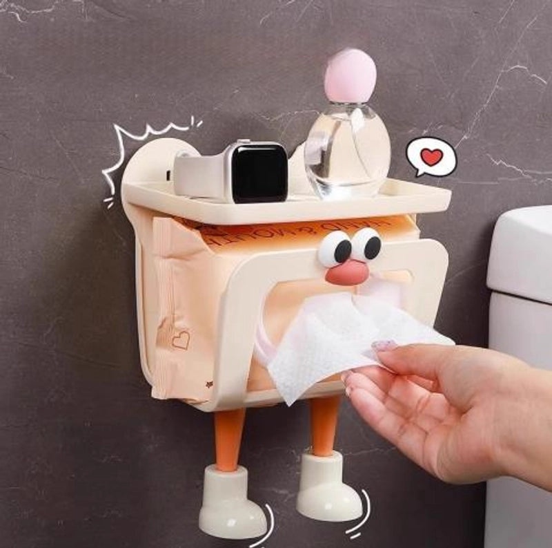 Minimalist Cartoon Style Solid Color ABS Tissue Box Holder|Home Decor & Accessories