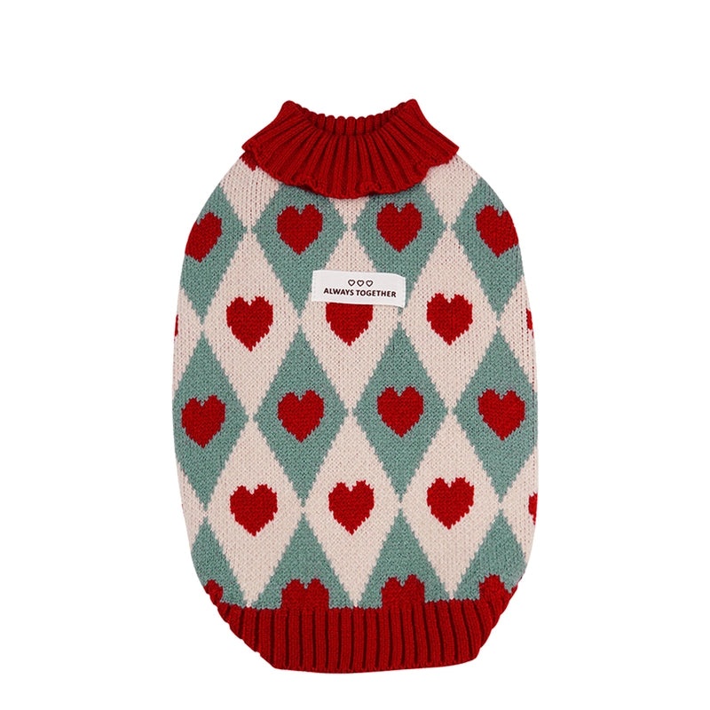 Adorable Yarn Heart Pattern Plush Pet Clothes|Pet Apparel and Accessories