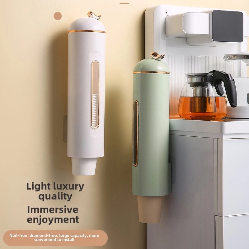 Automatic Wall-mounted Disposable Paper Cup Holder | Home & Kitchen Storage