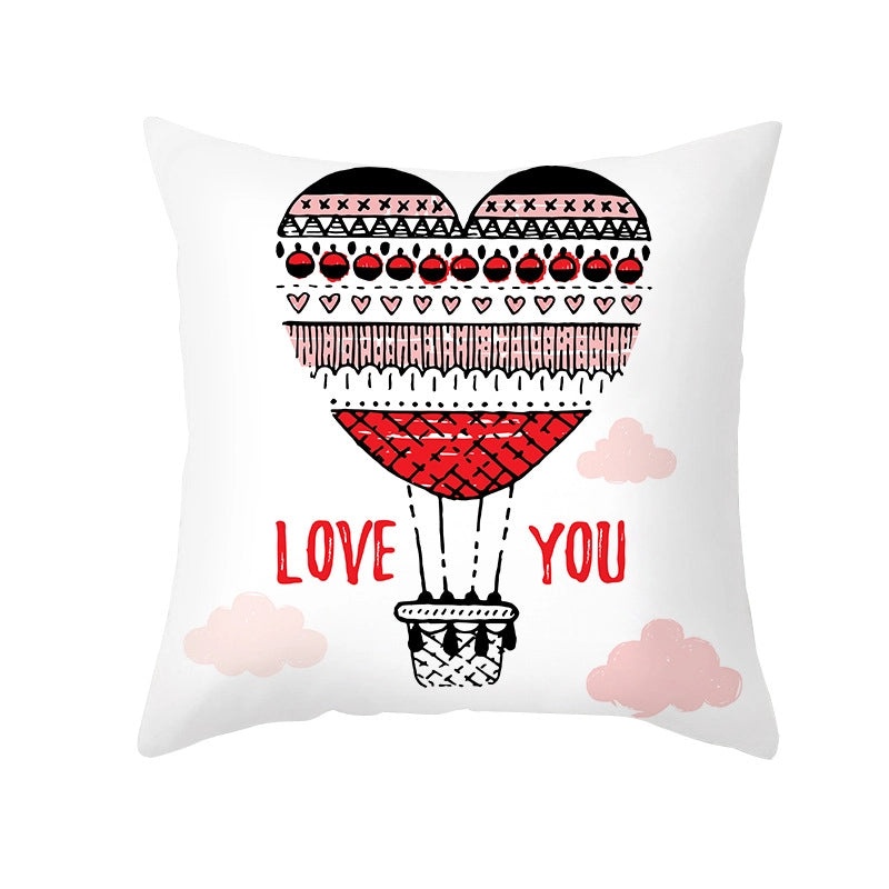 Valentine's Day Heart-Shaped Fiber Peach Skin Pillow Covers for Couch Sofa Decor|Home Decor
