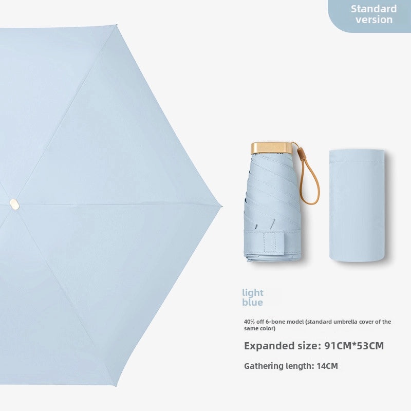 Vintage Cherry Print Folding Umbrella 60% UV Protection Dual-use Sun and Rain Shield|Sun Protection Umbrellas