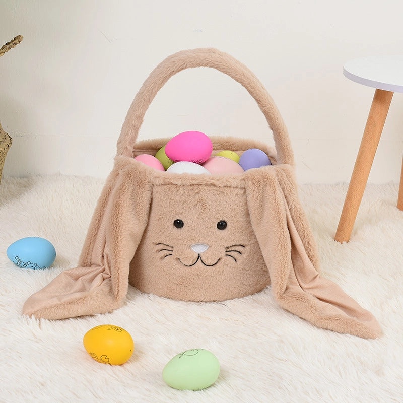 Easter DIY Canvas Bag with Rabbit Ears Decorative Gift Basket for Office and Cultural Events|Home & Garden > Seasonal Decor > Easter Decorations