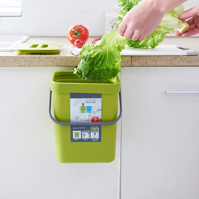 Wall-mounted Plastic Trash Can with Lid for Kitchen and Bedroom | Home & Kitchen Storage