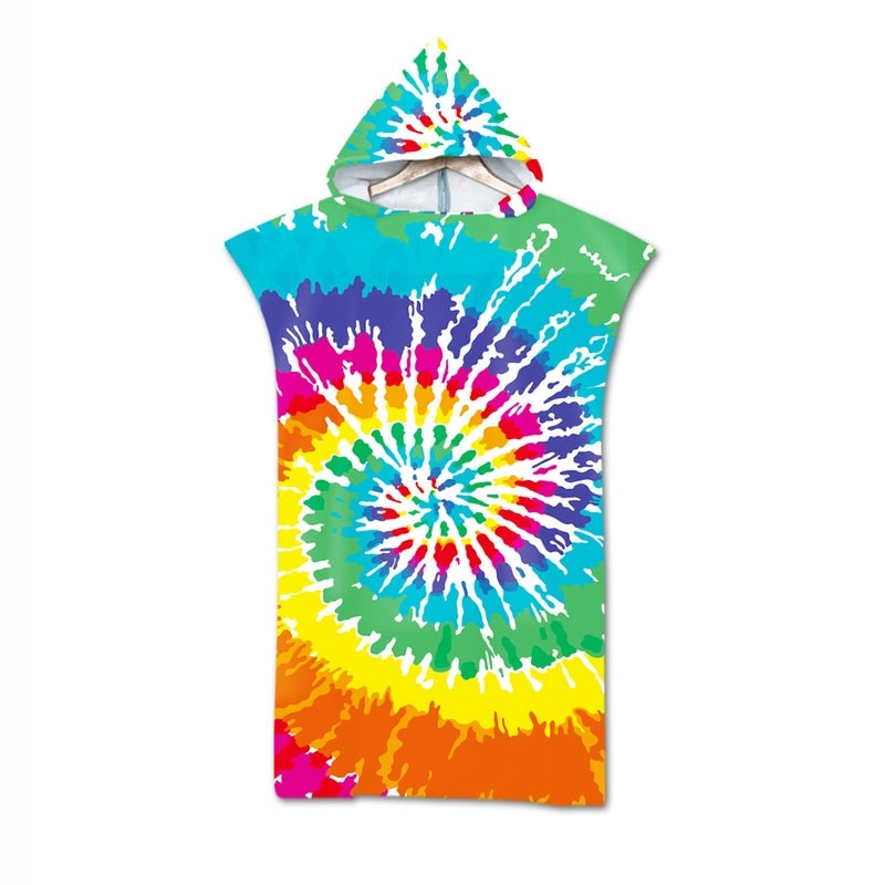 Geometric Print Hooded Beach Towel for Adults Soft Absorbent Cloak Bath Towels|Bath & Beach Towels