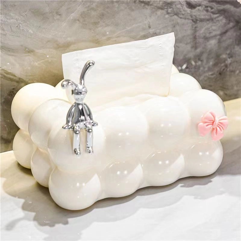 Cute Cotton Candy Design Tissue Box for Living Room Coffee Table | Home Decor & Tissue Holders