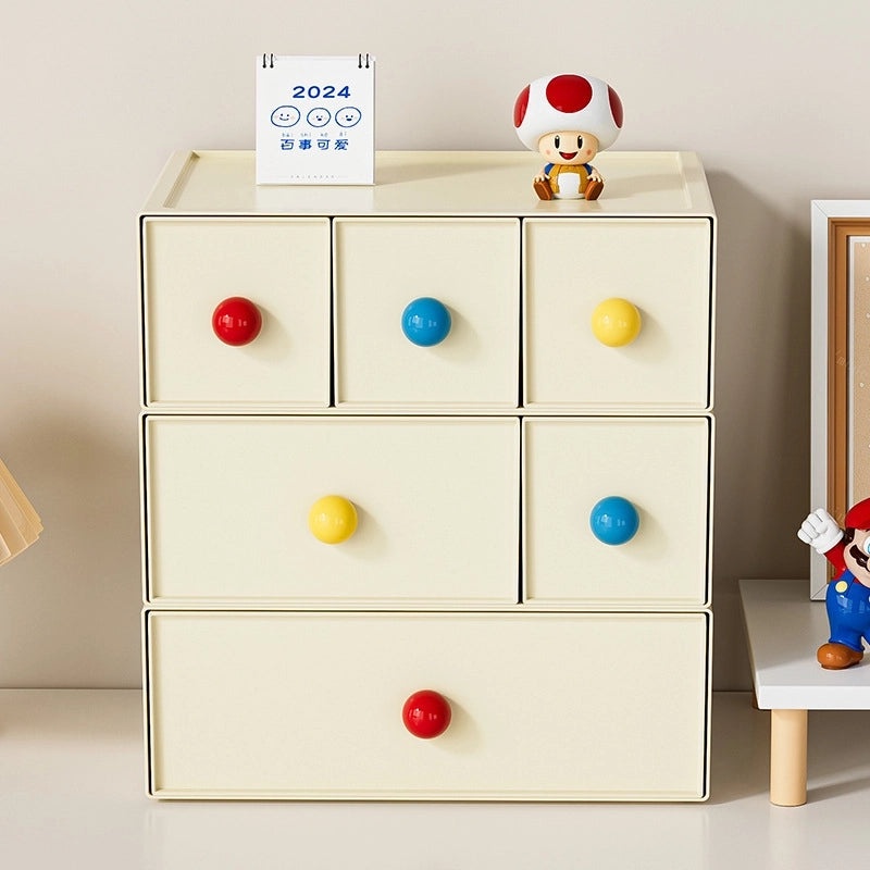 Dopamine Desk Organizer with Drawers Rubber Band Hairpin Jewelry Storage Box for Student Stationery | Desk Organizers