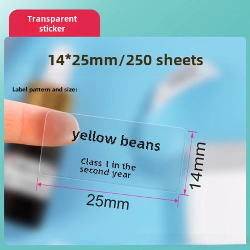 Jingchen D11 Transparent Thermal Printing Label Paper for Jewelry Cosmetic Cable | Adhesive Protective Pet Paper|Label Supplies