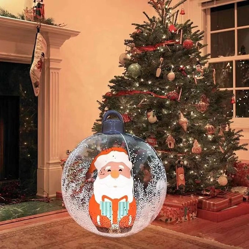 Christmas Pastoral Tree Santa Claus Snowman PVC Decorative Props for Festival Party|Seasonal Decorations
