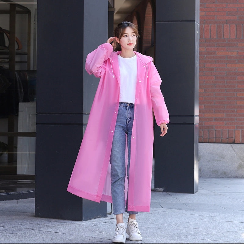 Thickened Disposable Adult Rain Poncho Lightweight EVA Outdoor Travel Raincoat with Logo Printing|Rain Gear & Ponchos