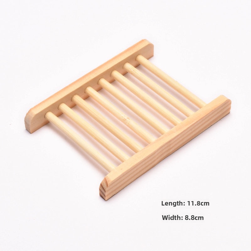 Bamboo Soap Dish with Drainage for Bathroom Hotel Use Simple Wooden Soap Tray Household Eco-friendly Design|Home & Kitchen > Bath > Bath Accessor