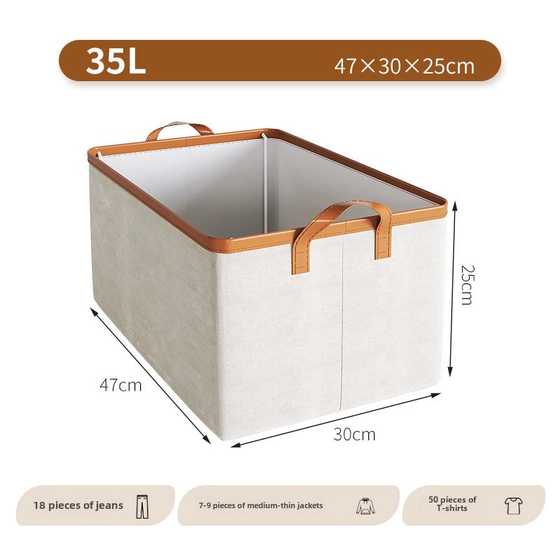 Foldable Polyester Cotton Storage Basket for Clothes | Home Storage Solutions